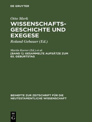 cover image of Gesammelte Aufsätze zum 65. Geburtstag
